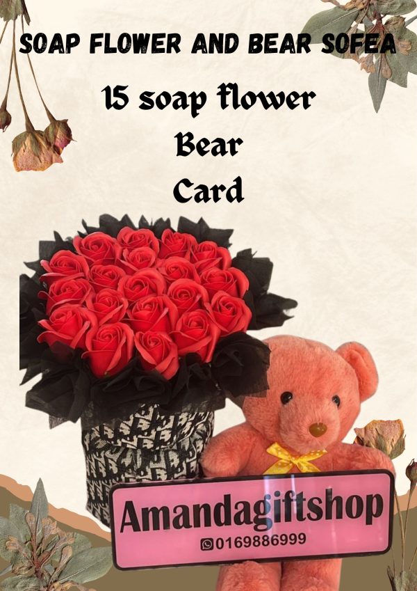Soap Flower And Bear Sofea